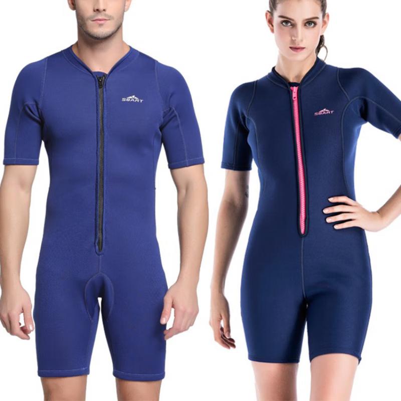 SBART Women's 2MM Short Sleeve One-Piece Wetsuit
