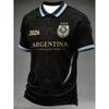 Maglietta Polo da Calcio Argentina Fan - Stampa 3D - Comoda e Traspirante - Adatta Sia per Uomini che per Donne