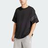 Adidas Originals Street Neuclassic T-Shirt With Three-Stripe Trim And Loose Fit Crew Neck Men Tops Black IR9452