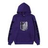 Attack on Titan Freedom Wings Hoodie Unisex Fleece Sweatshirt Survey Corps Logo Gothic Vertical Text Both Sleeves Autumn Winter Pullover