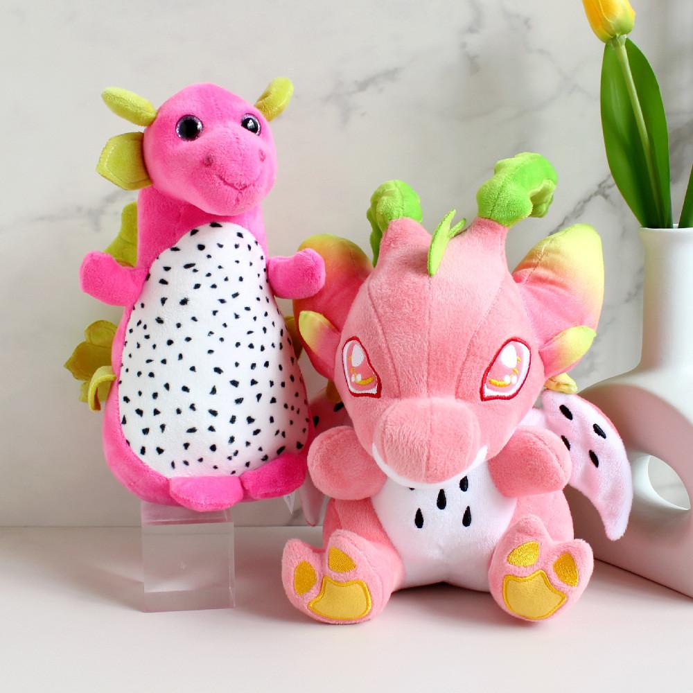 Fruit Macaroon Dragon Plush Toys Dinosaur Stuffed Doll Decoration Gift 20cm