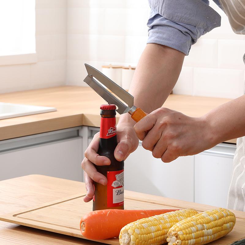 3 In1 Peeling Knife Multifunctional Stainless Steel,Used As Fruits Peeler Cutter,Vegetables Knife,Beer Bottle Opener,Fish Scales