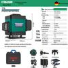 12-Line Green Laser Level with Infrared, Outdoor Strobe, Wall & Floor Mount, Automatic Leveling, Water-Resistant