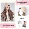 Women's Winter Wig Hat Knitted Hat Long Wave Straight Hair Synthetic Hat Wig