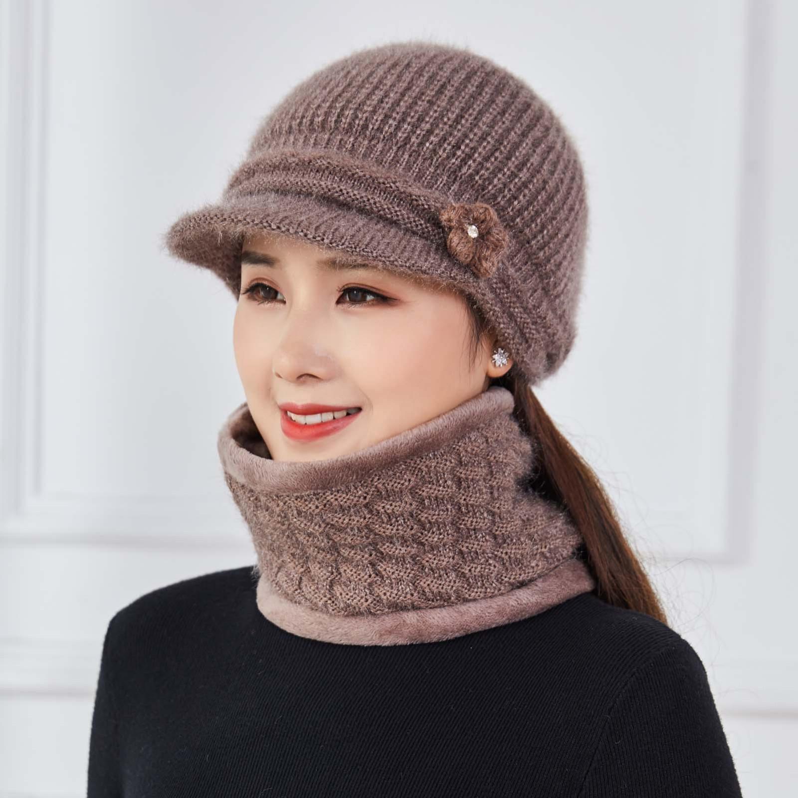 

Ветрозащитная шапка для взрослых, велосипедная лыжная вязаная шапка, комплекты шарфов, теплая вязаная шапка