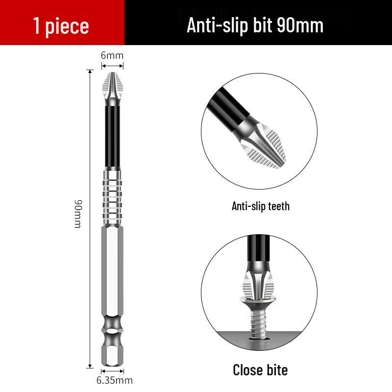 K5 Anti-Slip Shock-Resistant Phillips Screwdriver Bit Set - Strong Magnetic, High Hardness, High Torque.