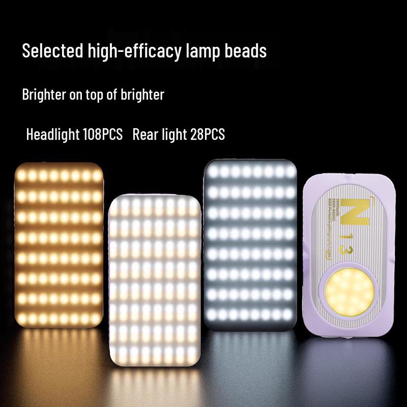 N13 Doppelseitiges Mini-Handheld-Selfie-Licht mit dreifarbigen Fülloptionen