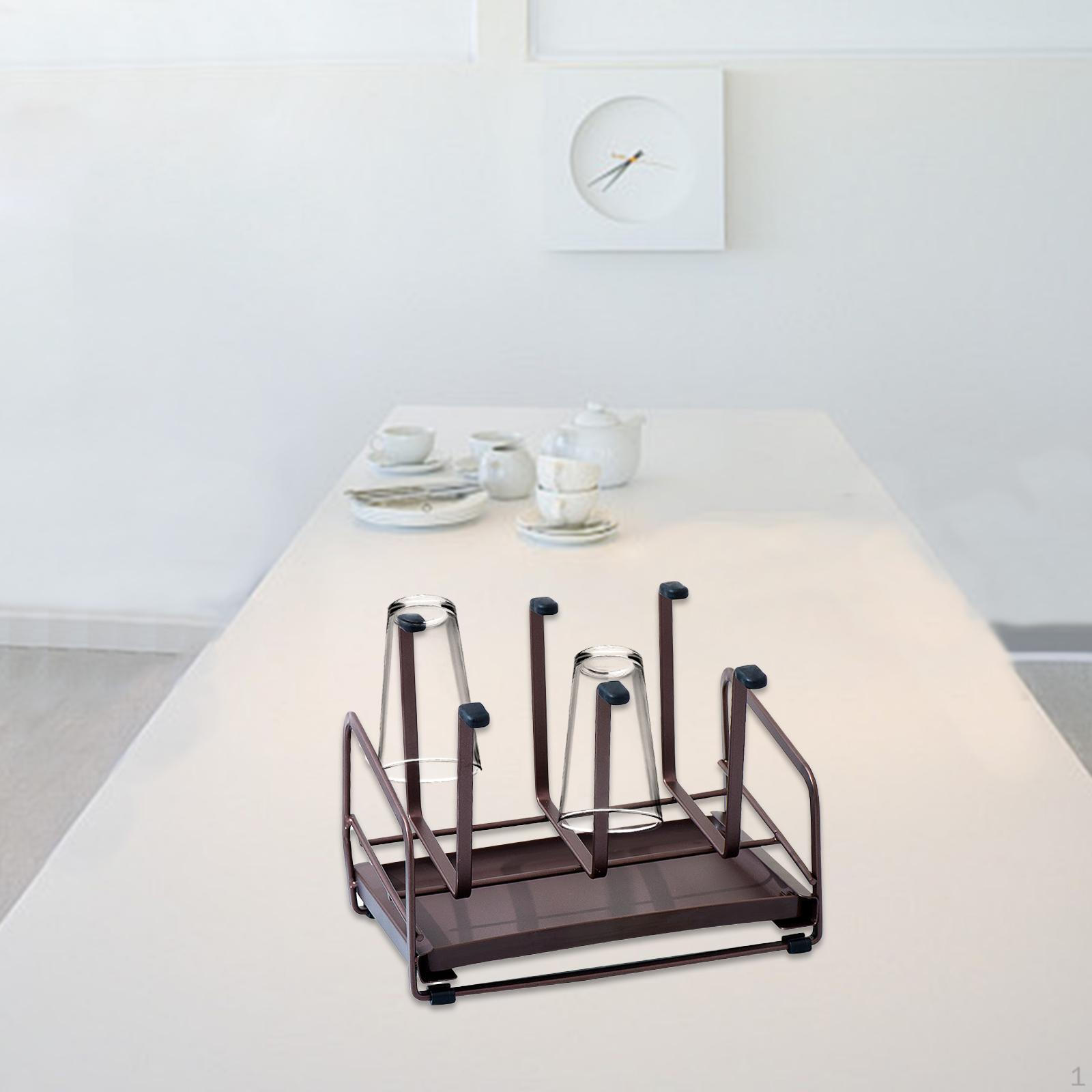 

Держатель для сушки бутылок, сушилка для воды, подставка для 6 чашек, регулируемая вешалка для кружек