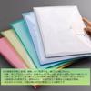 Audiofan Clear File Set A4 File Button Envelope Document Receipt for and Organizing Documents and Materials Yellow Pink Transparent Blue Purple 2 of