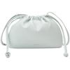 Shoulder Bag SS25 Casual Elegant Sweet Commuting Letter Crossbody Blouson Cloud Lucky Mixed Material Medium Women's GN9-Moonlight White