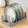 6 Grid Kitchen Organizer Rack Space-Saving Drying Storage Tray For Pots Pans Lids & Cutting Boards- Durable Countertop Organizer