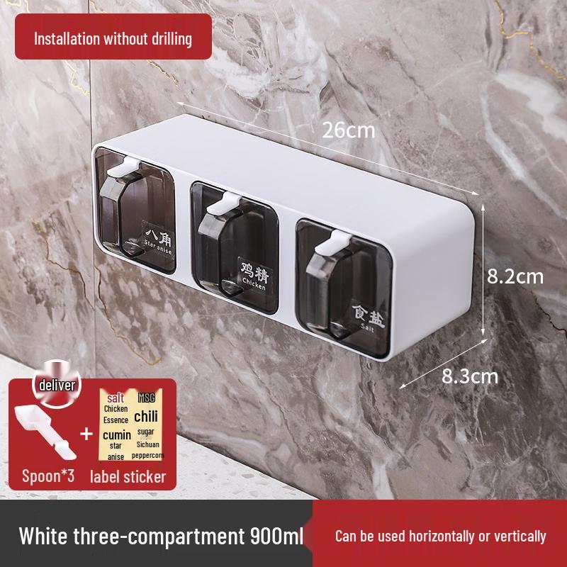 777 Wall-Mounted Kitchen Spice Jar Set