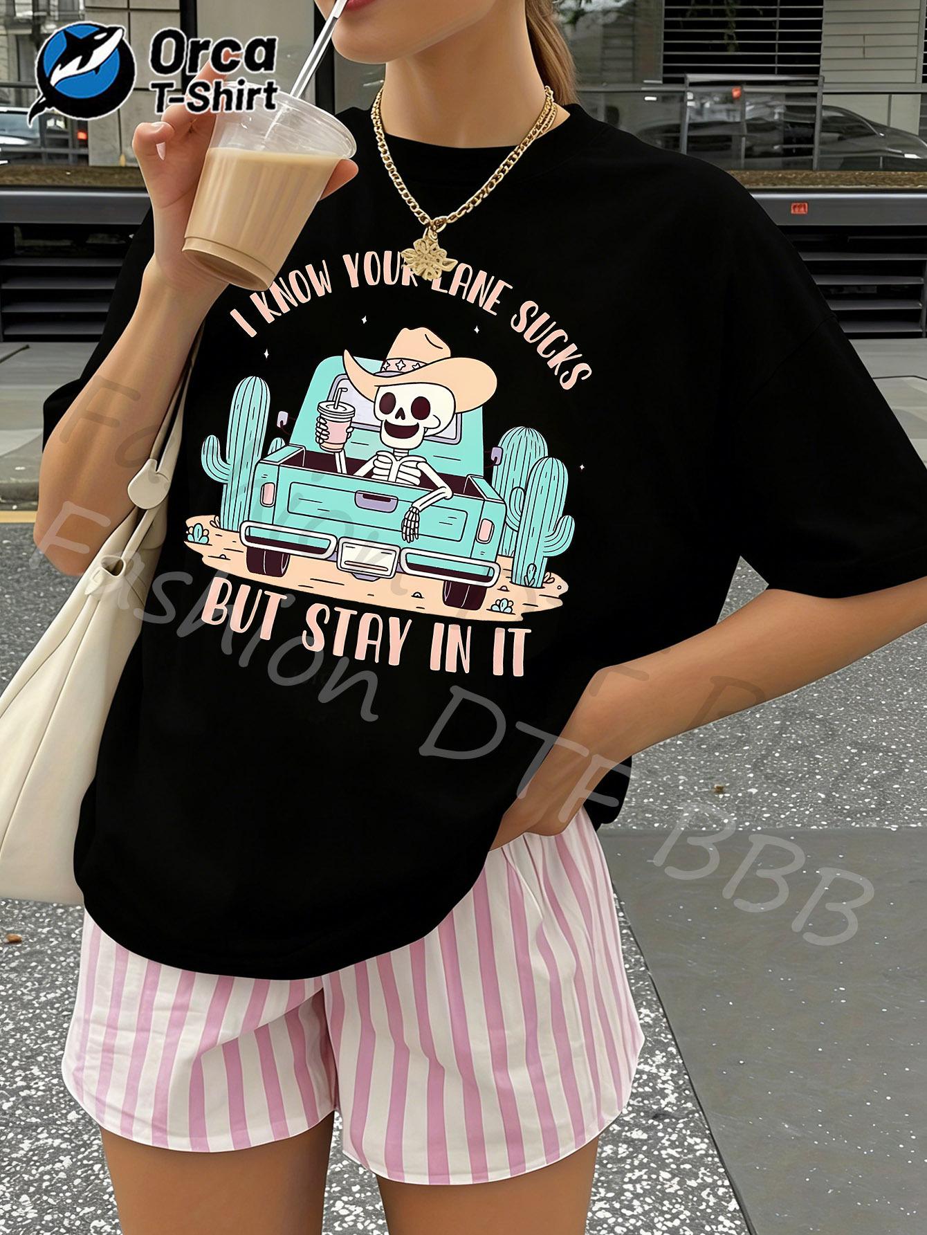 

Regular T-shirts with printed patterns are suitable for summer leisure and outdoor outings. XXS