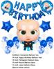 Baby B-BOSSED Birthday Theme Birthday Party Decoration Backdrop Family Cup Plate Napkin Balloons Baby Shower Supplies Kid Gift