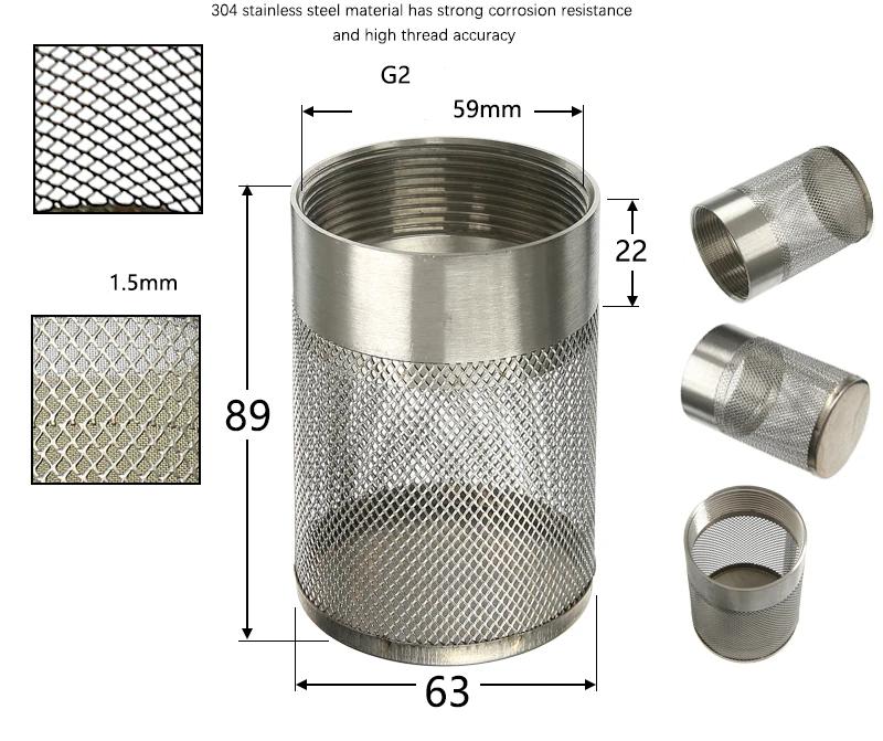 304Stainless Steel Female Thread Filter Agriculture Irrigation Mesh Filter Water Pump Hose Mesh Filter Aquarium Fish Tank Filter