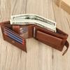 Vintage Tree of Life Genuine Leather Men Wallet Embossed Cowhide Bifold Purse with Coin Pocket Credit Card Holder