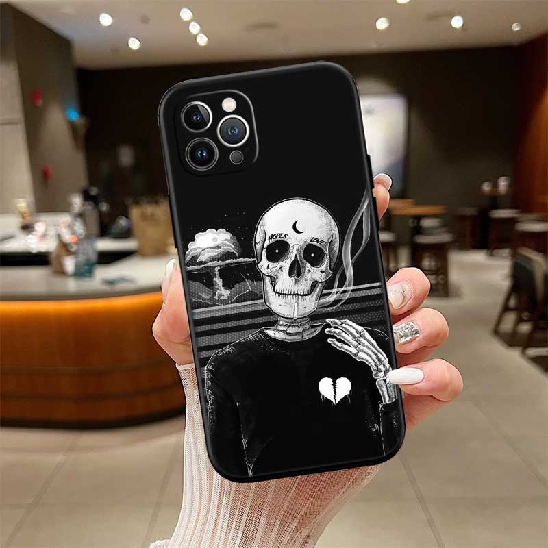 NH31 Horror Skeleton Skull New High-End Shell Phone Case for Redmi Note 13 14 Pro+ Plus A3 A3X 13X 13C 13R 14S 14C 14R