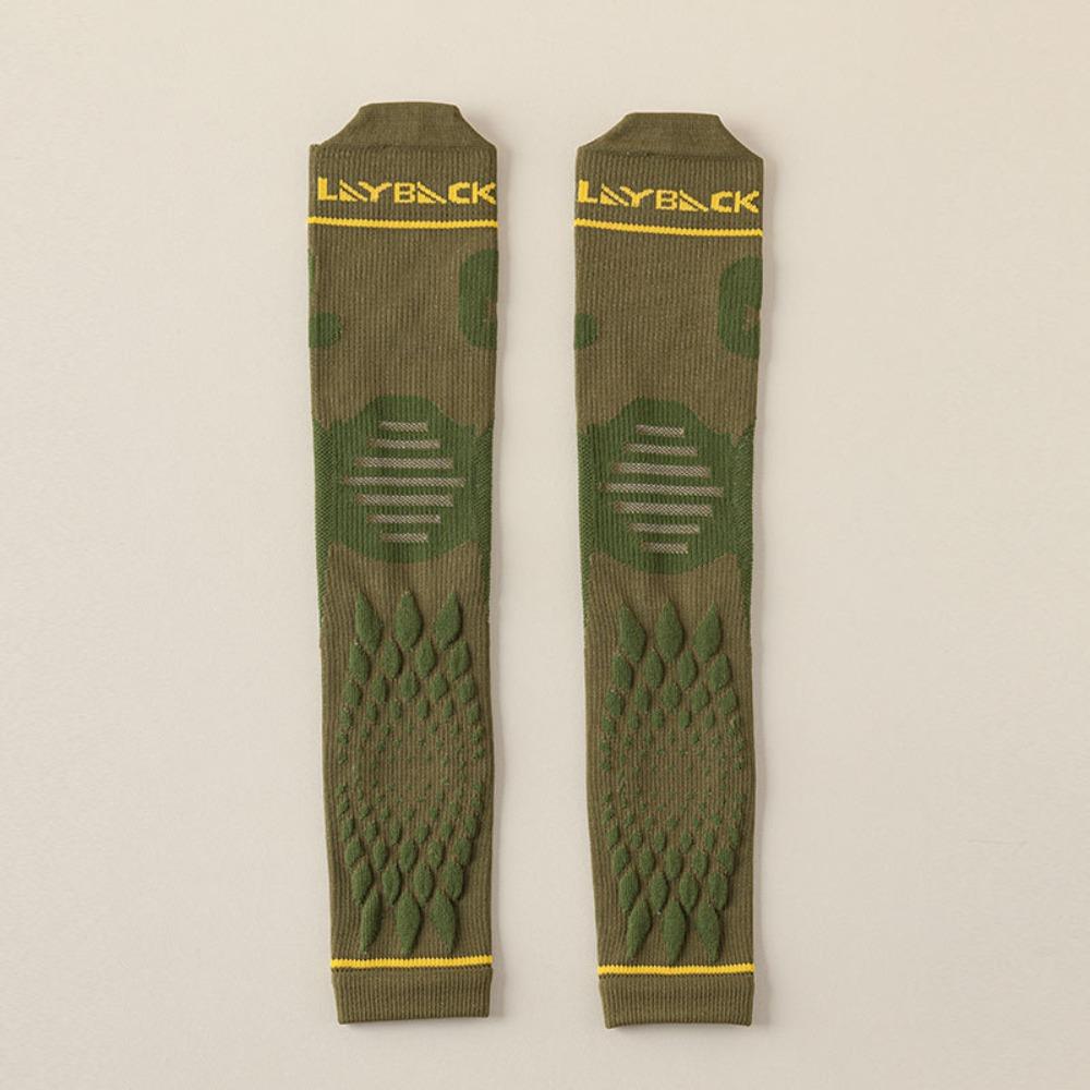 1 Pair Compression Fit Calf Compression Sleeves Footless Design Muscle Recovery Leg Compression Sleeve Moisture Wicking зелёный