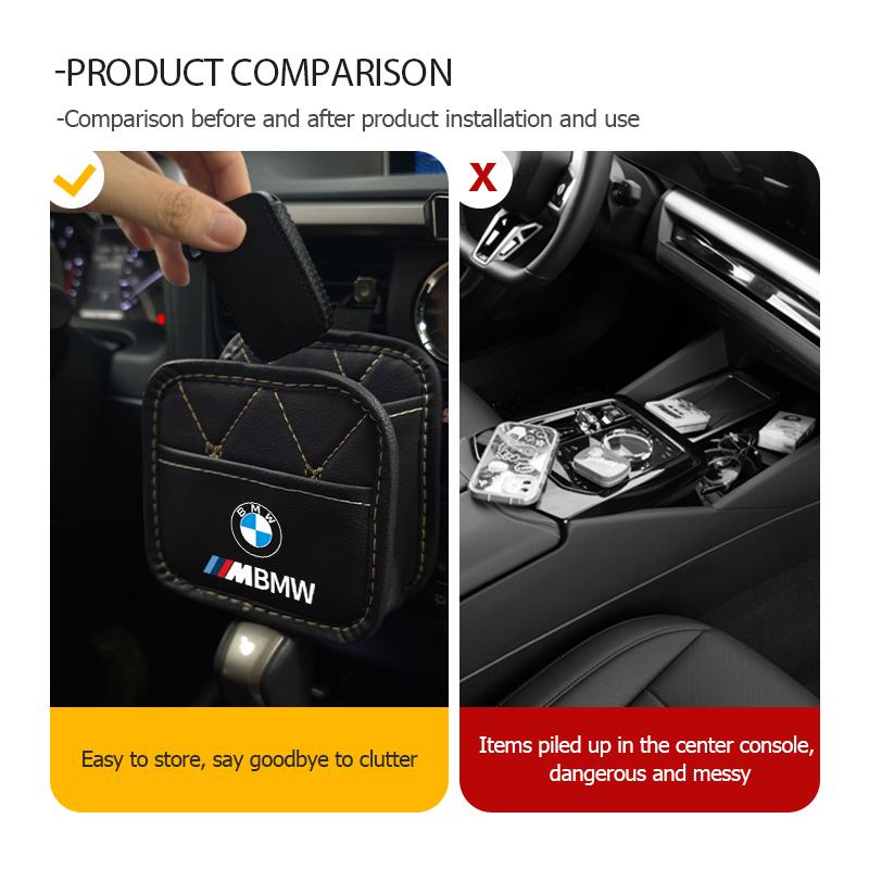 Car Air Vent Hanging Storage Box Mobile Phone Key Trash Can For BMW M Performance E36 E46 E60 E90 E91 E92 E93 F30 F20 yshk28