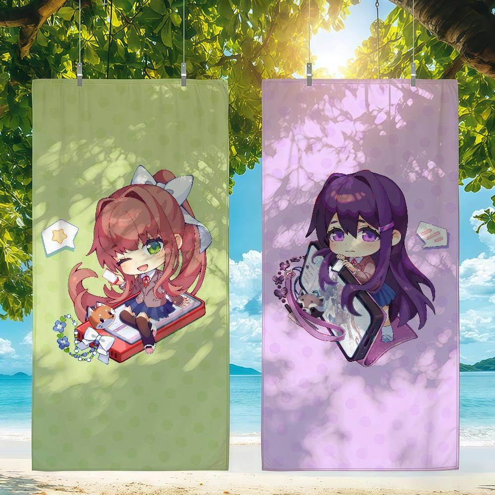 Game Anime cartoon D-DDLC Towel Quick Drying Beach Towels Are Suitable For Swimming Pools Camping Yoga And The Gym