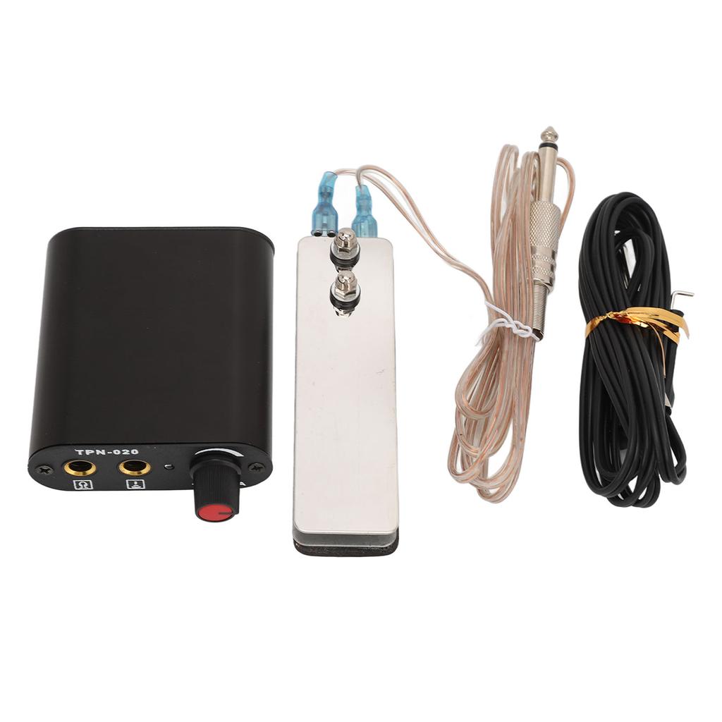 Tattoo Power Supply Pedal Clip Cord Set Voltage Adjustable Powerful Portable Tattoo Supplies Kit 90‑265V EU Plug