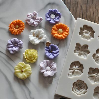 3D Sunflower Rose Flowers Shape Silicone Mold Cake Diy Decoration Chocolate Fondant Mould