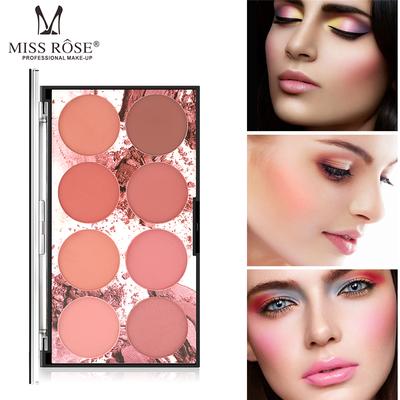 8 cores rosto pigmento blush pó cosméticos paleta de blush profissional