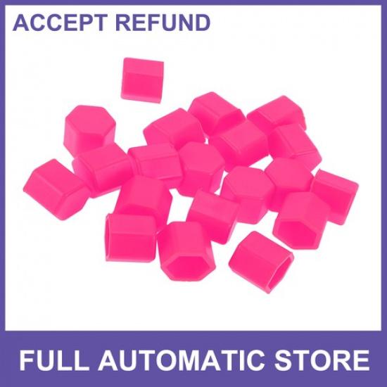 20pcs 22x17x20mm Universal Wheel Lug Nut Bolt - Car - Silicone Fluorescent