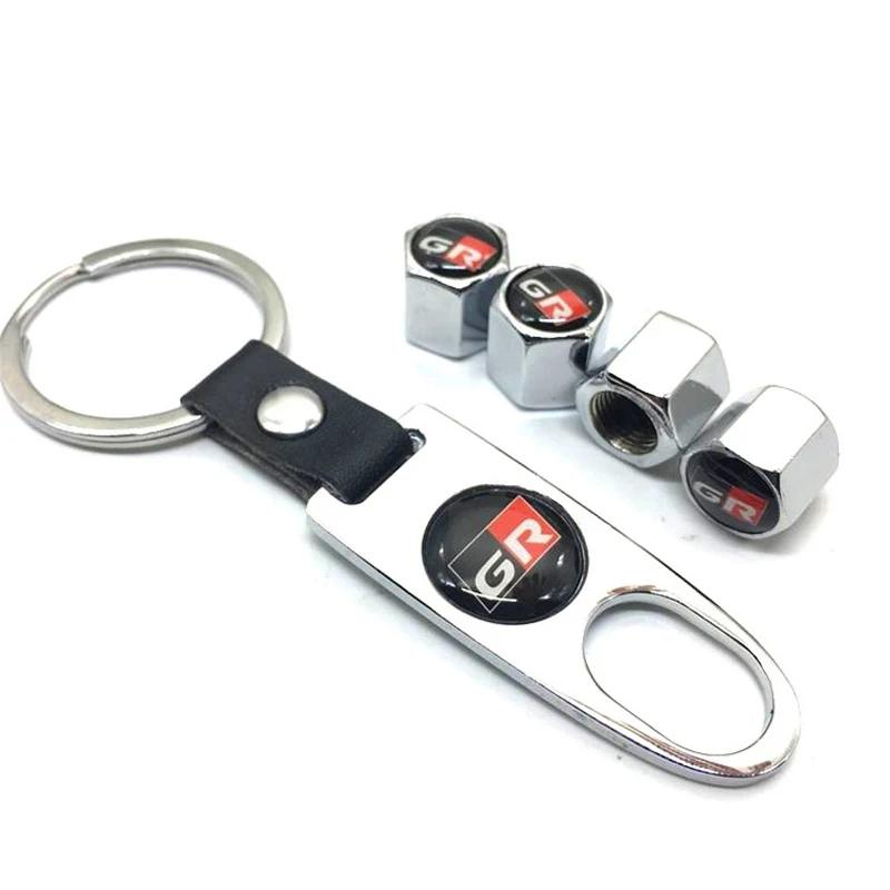 

4PCS/Set Car Tire Hexagon Valve Cap Bolt Type Aluminum Anti-theft For Toyota GR Sport Gazoo Racing C-HR RAV4 Mirai Avensis Prado