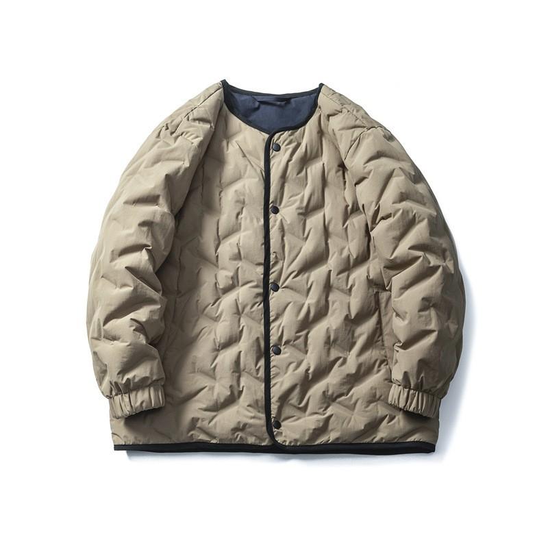 Unisex Reversible Winter Down Jacket 90% White Duck Warm Loose Fit Outdoor Casual Coat