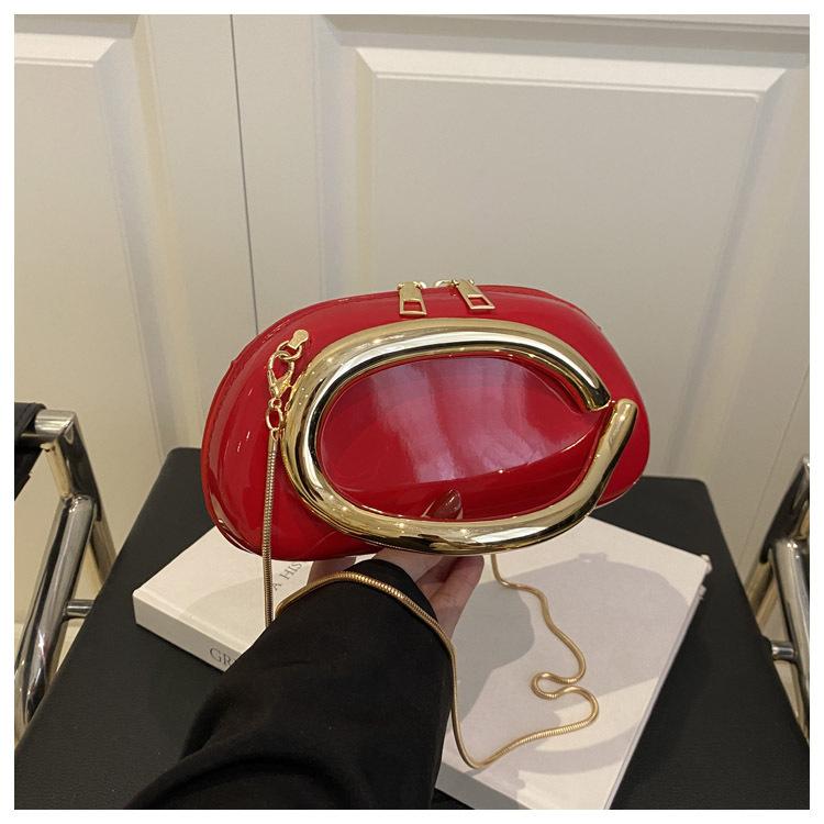 Clash Of Colours Design Personality Temperament Fashion Chain Crossbody Shoulder Small Square Women's Bags