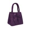 Naraya Ribbon Bag, Cube Shape (Water-Repellent) (Dark Purple)