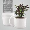 10 Zoll Runde Kunststoff-Blumentöpfe mit Untersetzern für Heim-Pflanzgefäße, Terrasse, Garten usw. | Weiß | für Zimmer- & Gartenpflanzen | 5 Stück |