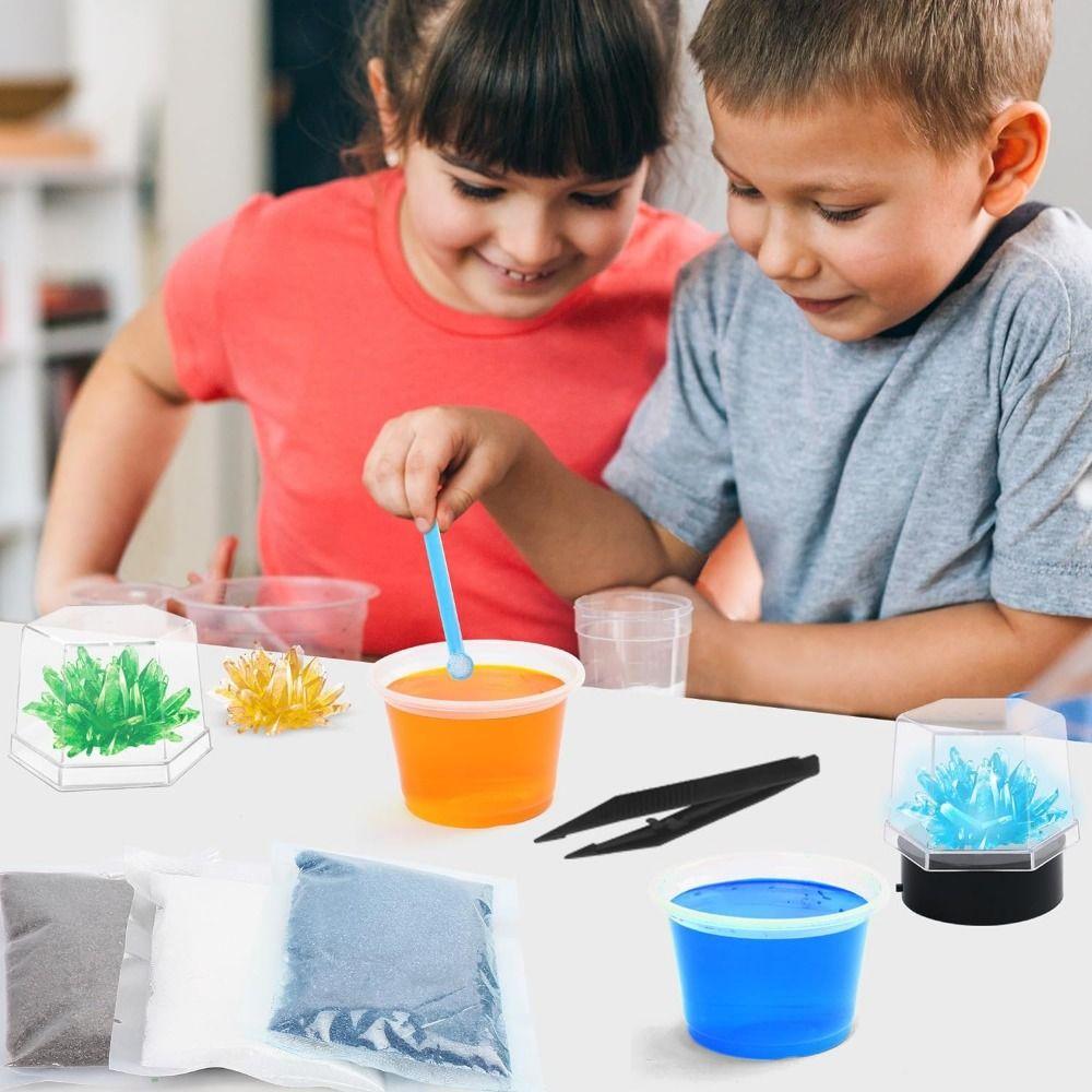 Vibrant Colored Crystals DIY Educational Science Toys Display Cases Crystal Making Kit  Boys