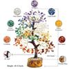 Seven Chakra Crystal Tree of Life Stone Fortune Feng Shui Bonsai for Good Luck, Wealth & Prosperity Home Decorations