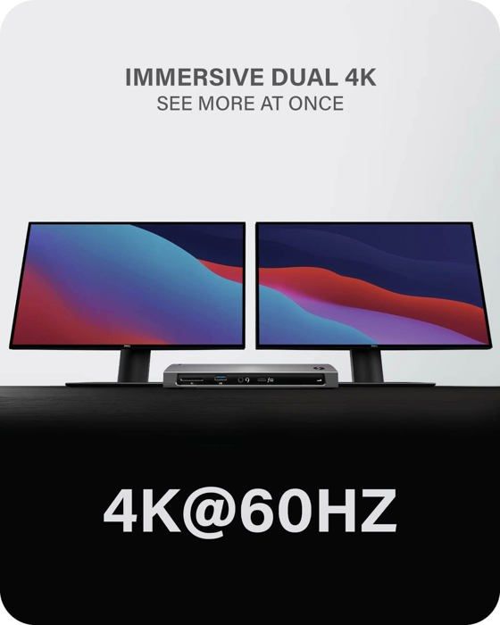 Station d'accueil thunderbolt 4 - alogic blaze - 10-en-1 - 40 gbit/s - double écran 4k