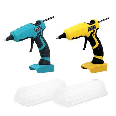 50W Cordless Hot Melt Glue Gun For Makita/DEWALT/Milwaukee 18V Battery Electric Repair Tool With 20pc 7mm Glue Sticks
