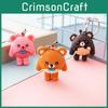 Niedlicher Ei-Party 3D Teddybär Schlüsselanhänger für Schüler und Rucksäcke