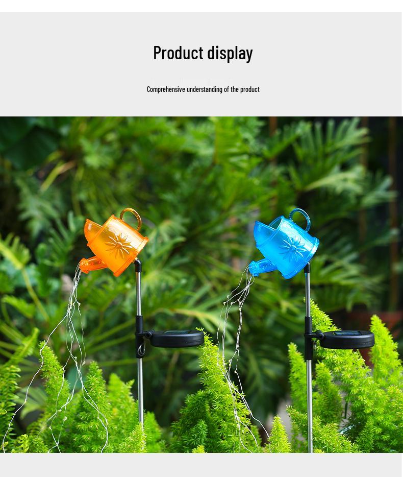 Solar Kettle Sprinkler Light: Creative Outdoor Lawn and Courtyard Decor