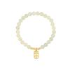 Palace-Style Hetian Jade & Sterling Silver Women's Blessing Bracelet - Niche Design Round Bead Jewelry