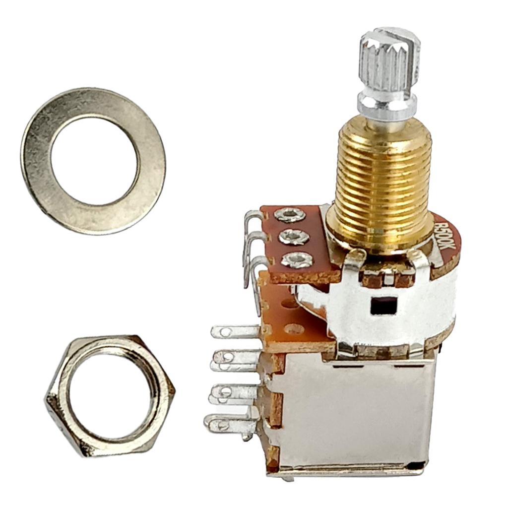 A500K/B500K Push Pull Guitar Control Pot Volume Potentiometers Guitar Switch Knob Linear Taper Potentiometers Enduring