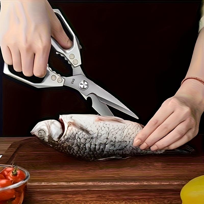 Kitchen Scissors, Professional Multi-Functional with Ergonomic Handle, Durable Structure, Stainless Steel Meat, Poultry, Fish, Bone Cutting Scissors