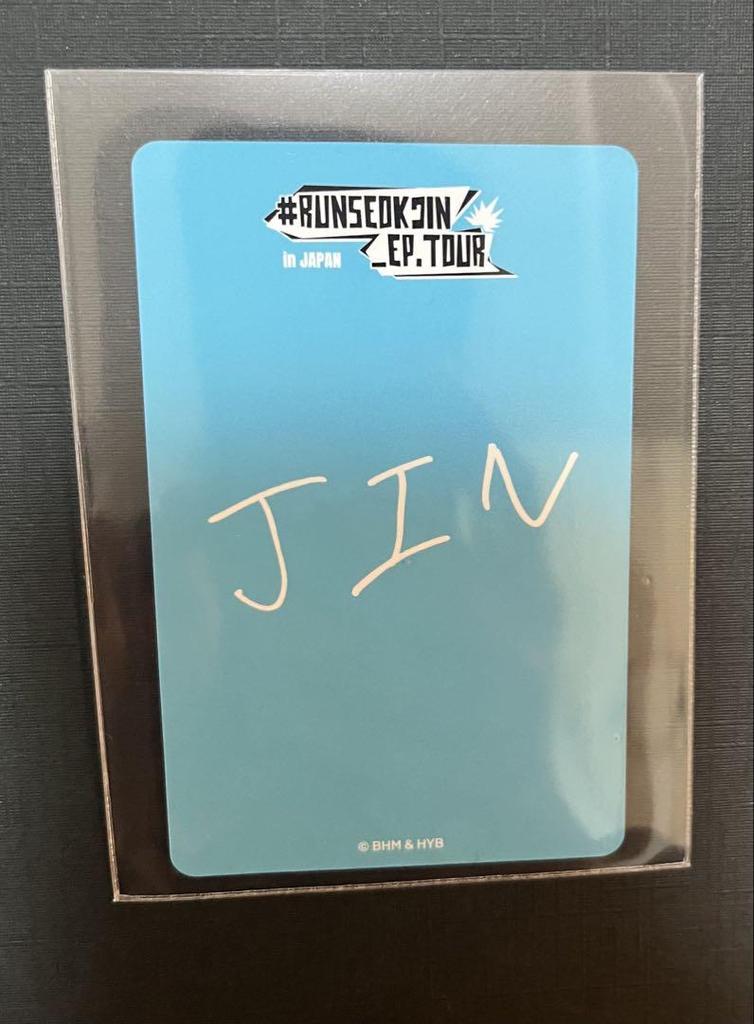 [USED] BTS Jin RUNSEOKJIN in JAPAN Photo Card Holder with Trading Card