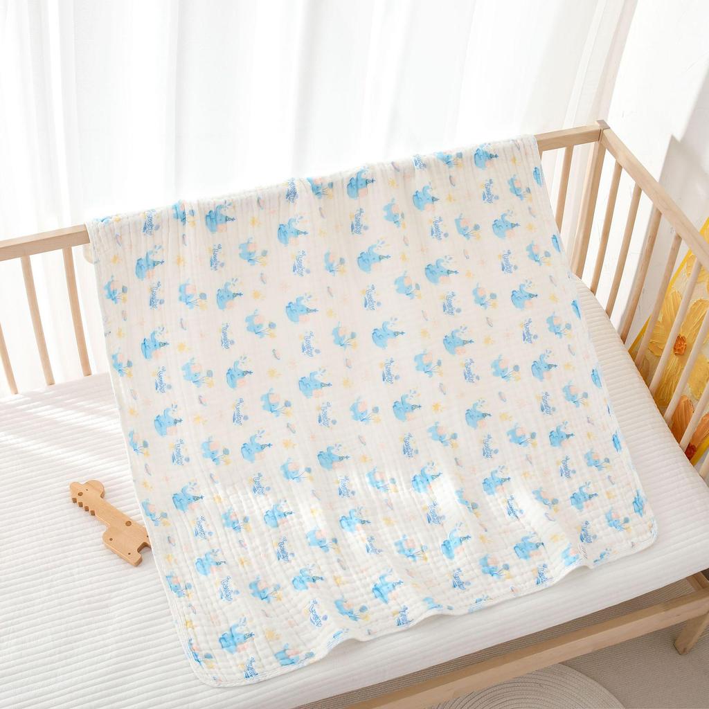 Six-Layer Pure Cotton Baby Blanket and Swaddle Wrap for Newborns