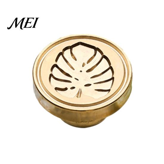 Greeting Card Sealer Wax Seal Stamp, Vintage Plant Pattern Head, Durable Flower Embossing Stamp Copper Head Replacement, for Envelope And Cards
