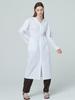 Nub V Neck Shirt Long Dress - White