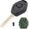 EWS keyless entry remote car key fob replacement 3 Button 315MHZ 433MHZ ID44 Chip for BMW X3 X5 Z3 Z4 1 3 5 7 Series HU92 Blade