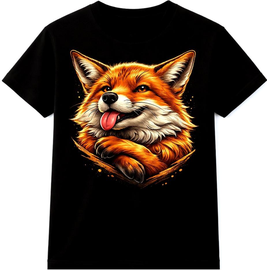 Cute Fox T Shirt Realistic Wildlife Animal Art Novelty Nature Lover Graphic Tee S