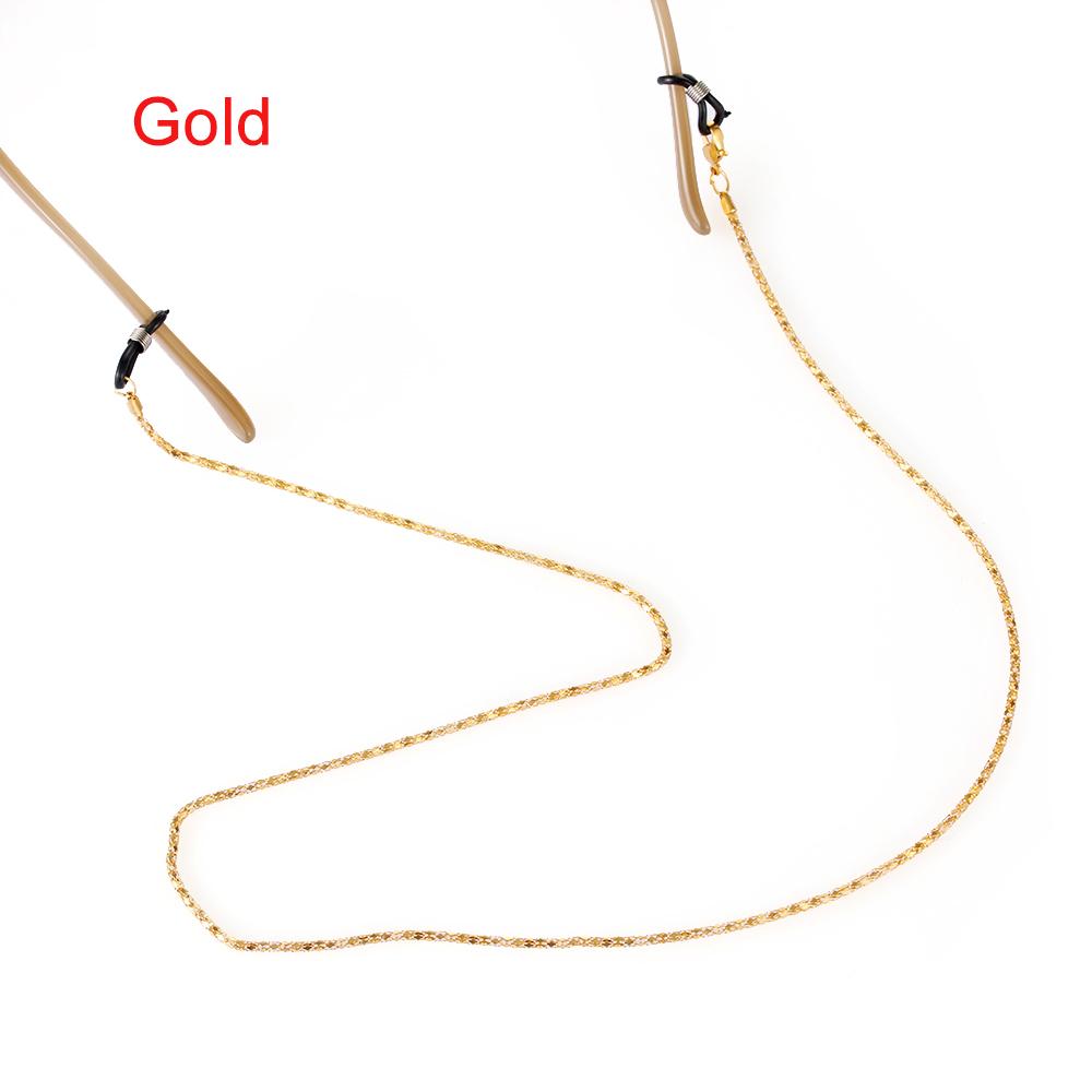 Fashion Anti Slip Metal Reading Glasses Chain for Women Sunglasses Cords Eyeglass Lanyard Hold Straps Gold Silver Black Necklace