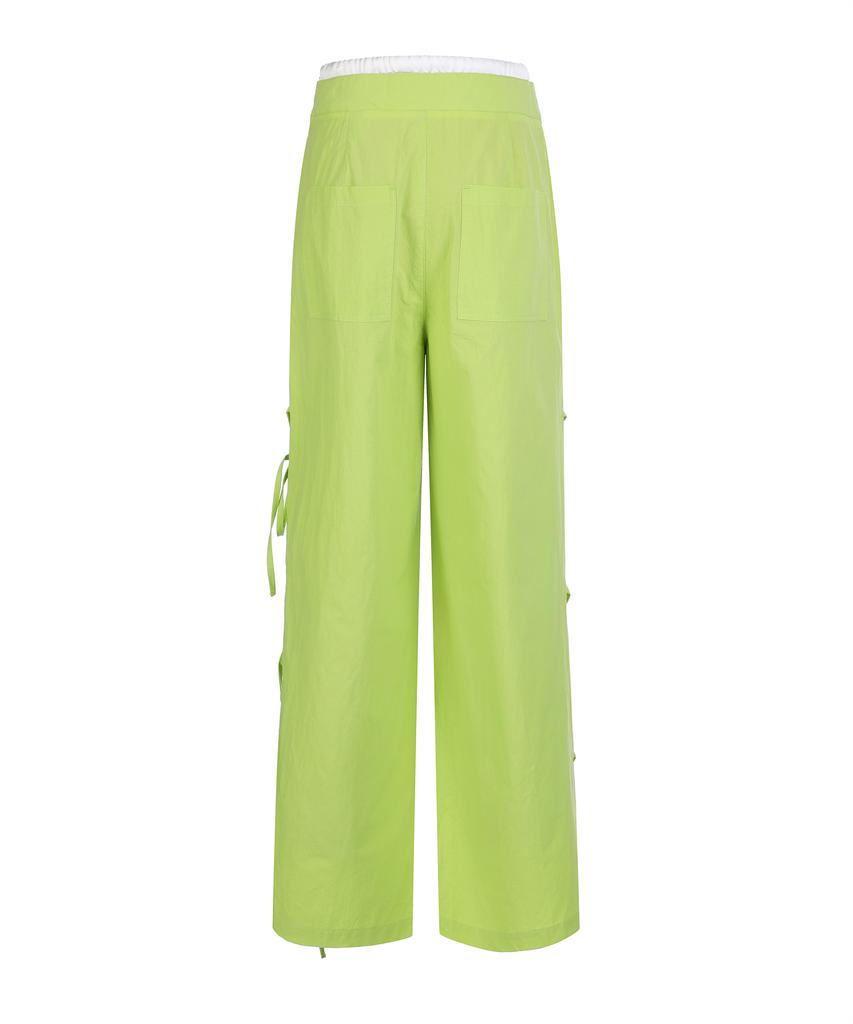 LALAFOX Double Waist String Pants Lime Bq2Wp011